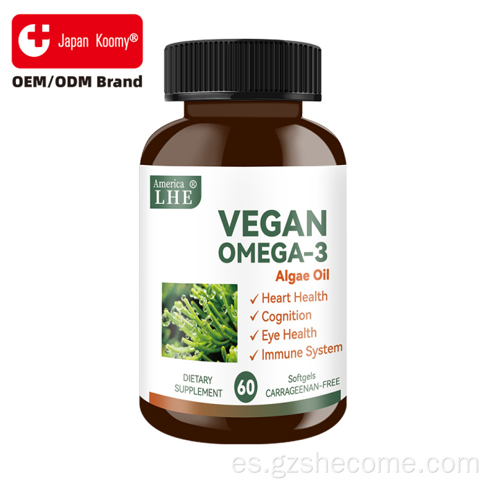 Shecome Vegan Omega 3 Algas Cápsulas Blandas Salud del Corazón